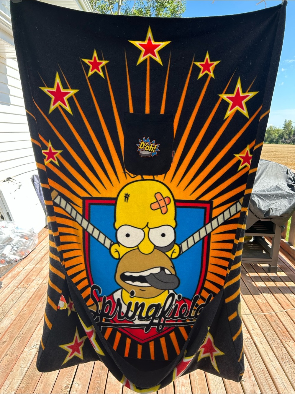 Vintage The Simpsons Homer D’oh Snuggle Blanket 2004